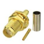 SMA (F) Crimp Type Bulkhead LMR100 / RG174
