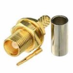 RP-SMA (F) Crimp Type Bulkhead LMR200 / RG58